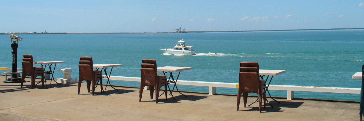 Darwin Harbour, Australia in the dry season. On a crowded afternoon. Taken from the Darwin Wharf - in June(Credits RBerude)