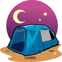 One type of bush tent (graphics copyright RBerude)