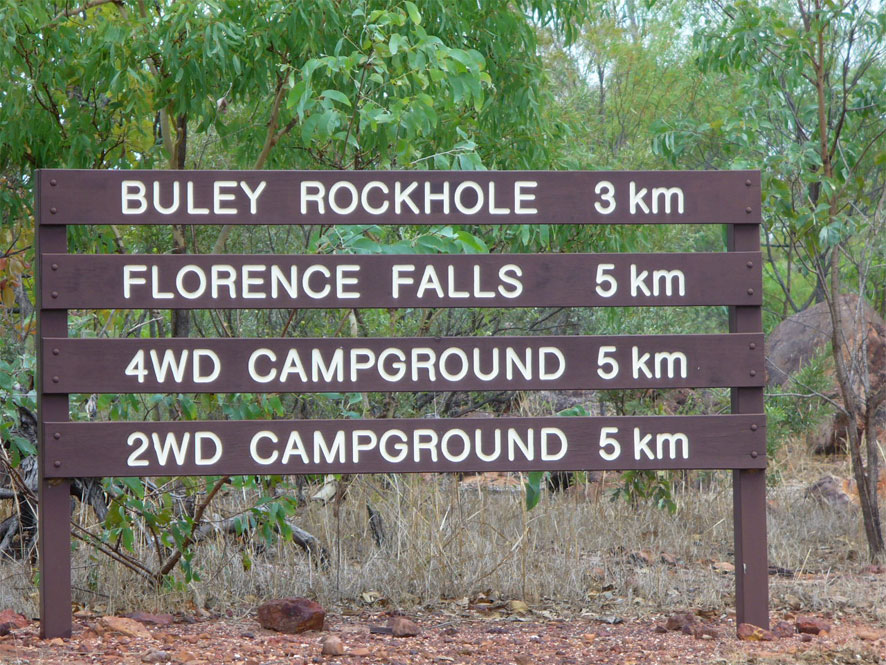 There is plenty of sigange on the way to Buley Rockhole in Litchfield Australia