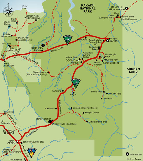 Map of Douglas Hot Springs from Darwin